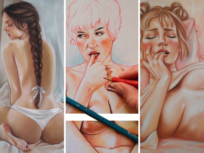 Gig Preview - Draw your nsfw traditional painting