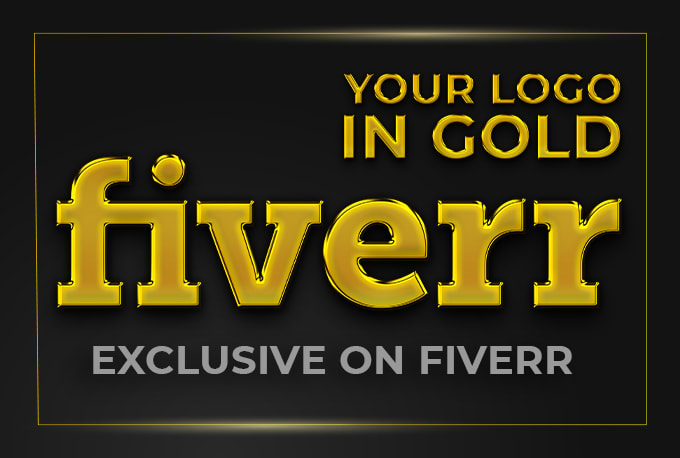 Gig Preview - Replicate your logo design in gold texture