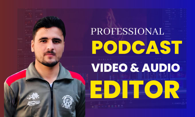 Gig Preview - Do podcast video and audio editing, zoom podcast editing