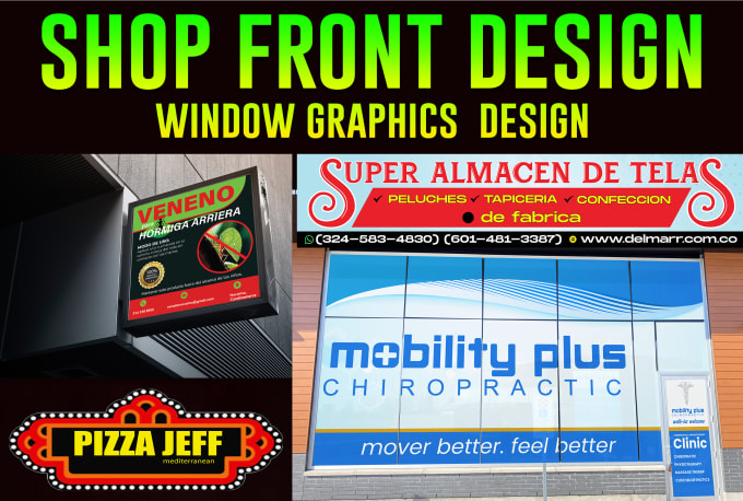 Gig Preview - Create amazing outstanding shop front design,window graphic,sign board,billboard