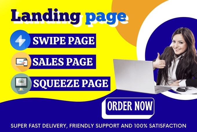 Gig Preview - Build a landing page, swipe page, squeeze page, sales funnels