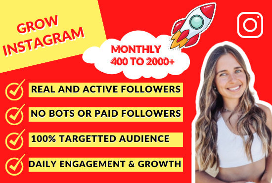 Gig Preview - Promote and grow your instagram profile organically