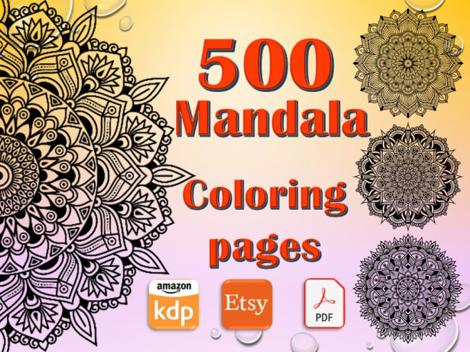 Gig Preview - Create 500 patterns mandala coloring book pages for amazon KDP