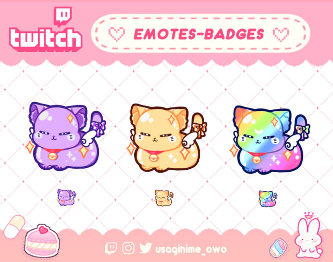 Gig Preview - Draw cute sub badges for twitch, discord