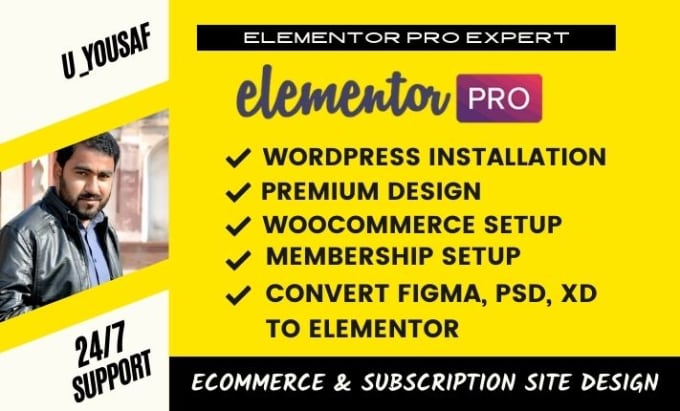 Gig Preview - Design premium elementor website in wordpress