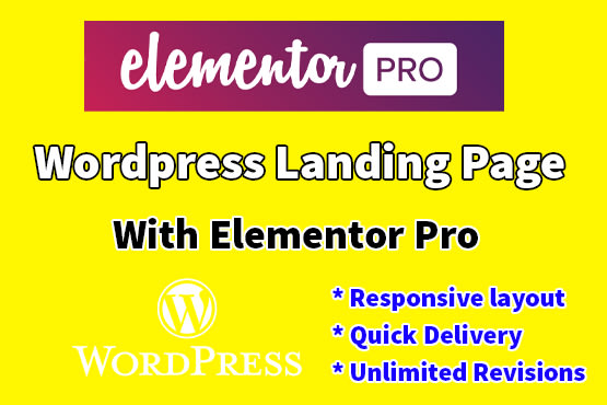 Gig Preview - Design responsive wordpress landing page with elementor