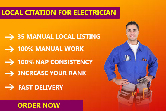 Gig Preview - Do local citation for electrician SEO