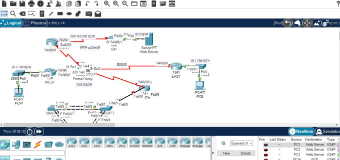 Gig Preview - Assist cisco network design and configuration in packet tracer,gns3