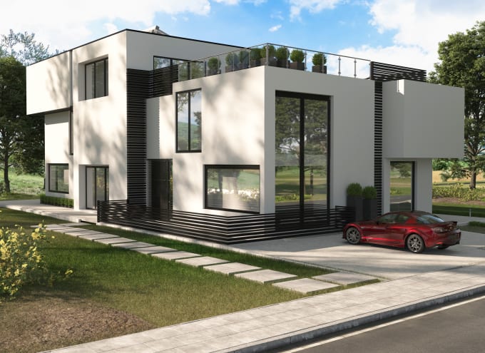 Gig Preview - Create 3d exterior architectural rendering