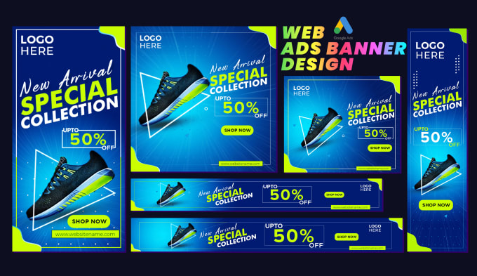 Gig Preview - Design creative digital ads set web banner static banner google ads banner ads