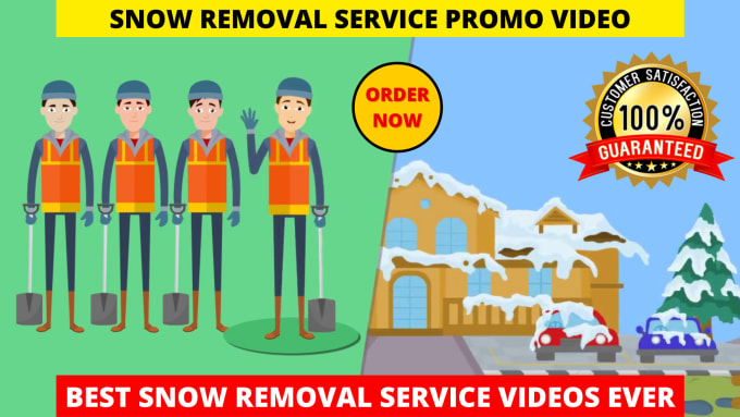 Gig Preview - Snow removal service or junk removal service 2d animated promo video