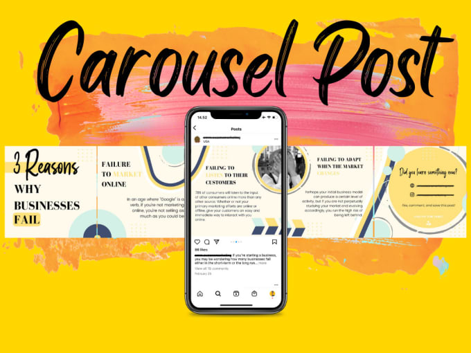 Gig Preview - Design attractive instagram carousel post