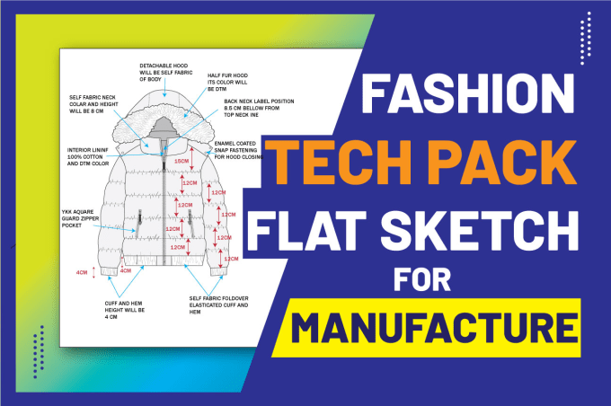 Gig Preview - Design clothing fashion tech pack clothing tech pack technical flats sketch