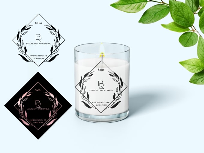 Gig Preview - Do luxury candle label , candle logo and product label