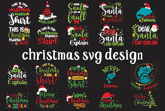 Gig Preview - Do christmas sweater and t shirt with svg design bundle