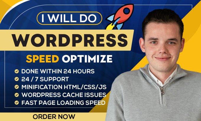 Gig Preview - Do wordpress speed optimization and improve page speed score