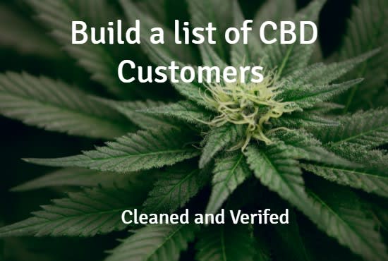 Gig Preview - Build an email list of cbd existing consumers