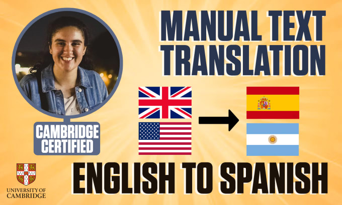 Gig Preview - Manually translate any text from english to spanish