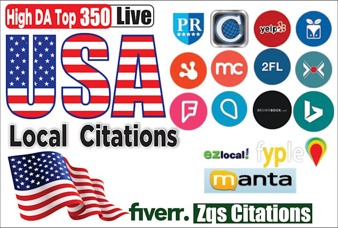 Gig Preview - Build top 350 live USA local citations and directory submission for local SEO