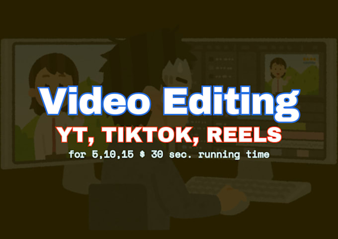 Gig Preview - Be your short video editor for yt, tik tok, and reels