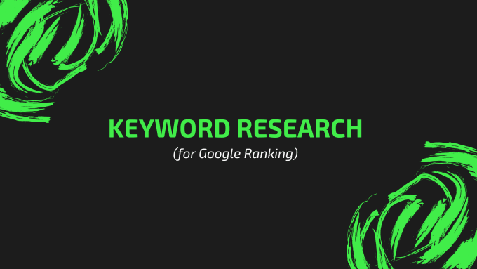 Gig Preview - Do keyword research and competitor analysis for google ranking