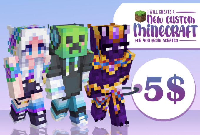 Bestseller - create a new custom minecraft skin for you from scratch