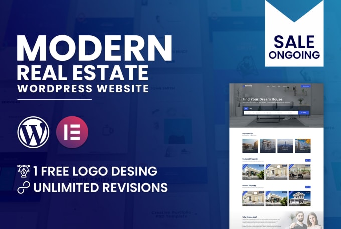 Gig Preview - Design modern real estate website or investor website in wordpress