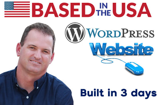 Gig Preview - Usa web designer will build a wordpress website in 3 days