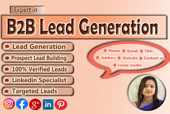 Gig Preview - Do b2b  lead generation manually