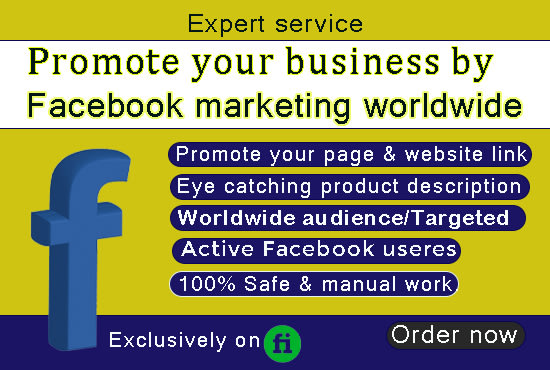 Gig Preview - Be promote your business by facebook marketing worldwide