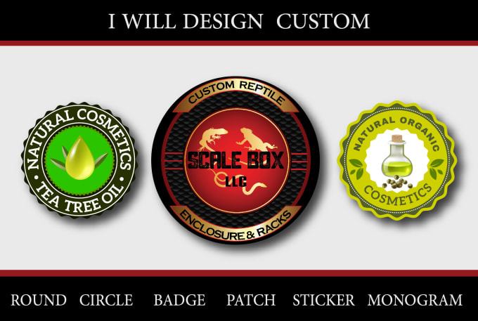 Gig Preview - Design circle round logo, sticker, label, badges, patch