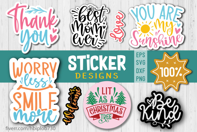 Gig Preview - Create typography sticker designs for small business labels