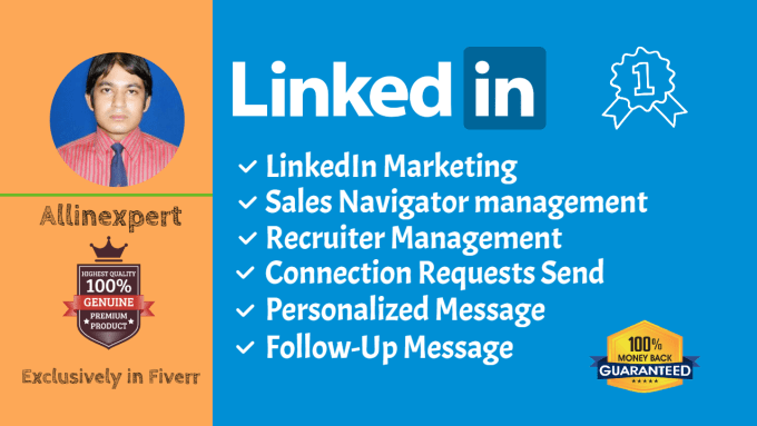 Gig Preview - Do linkedin marketing and grow your connection