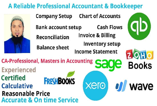 Bestseller - do bookkeeping in quickbooks online, xero, wave and excel