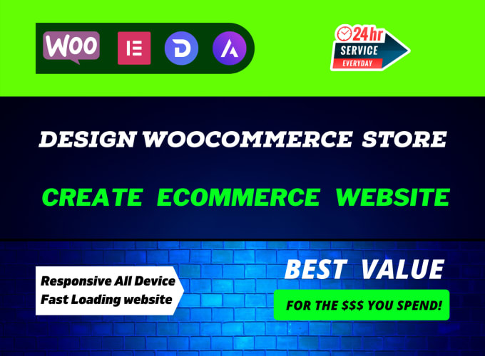 Gig Preview - Build ecommerce website online store n woocommerce store design by premium theme