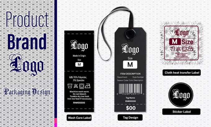 Gig Preview - Design hang tag, clothing label, heat transfer label