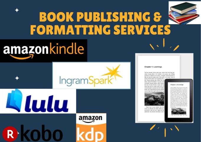 Gig Preview - Format and publish book on amazon KDP, lulu, ingramspark