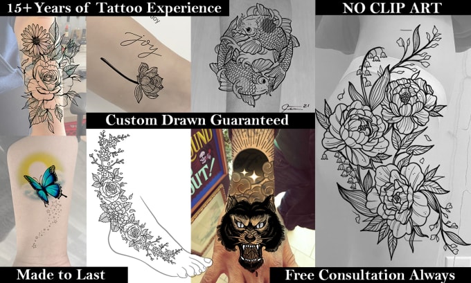 Gig Preview - Professionally custom draw and design your tattoo for you