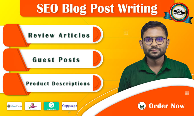 Gig Preview - Be your SEO blog content writer with on page optimization