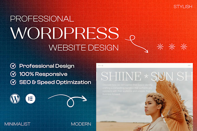 Gig Preview - Create professional wordpress website with responsive design