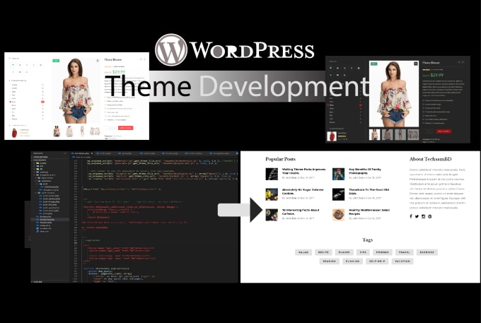 Bestseller - convert HTML template to wordpress theme