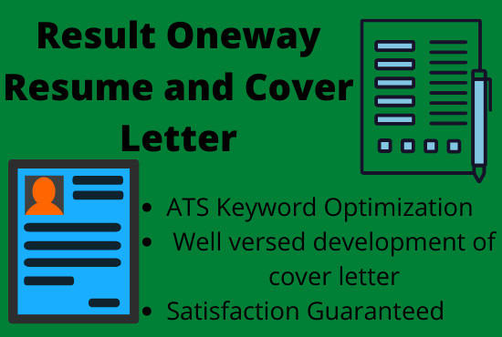 Gig Preview - Create results oneway   resume and cover letter  services