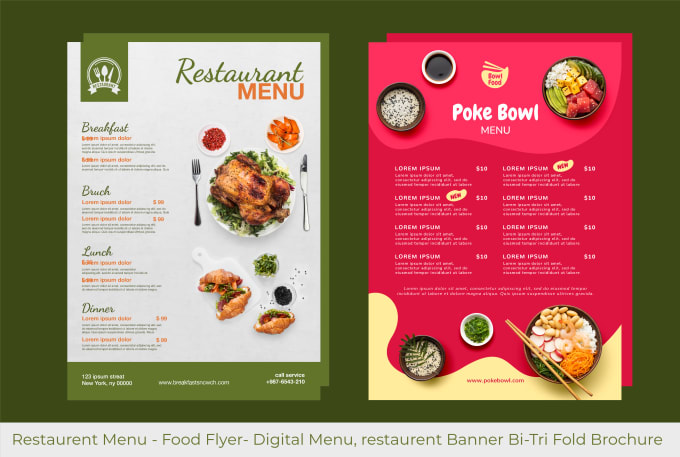 Gig Preview - Create food menu, restaurant menu, food price list