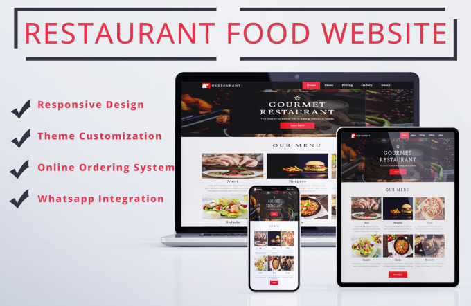 Bestseller - design responsive restaurant wordpress food website