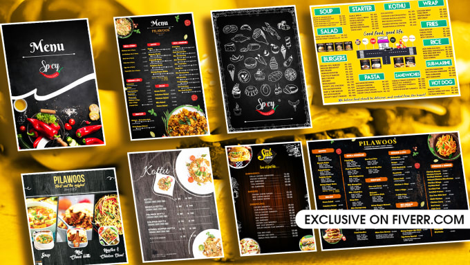 Gig Preview - Design awesome restaurant menu, food menu