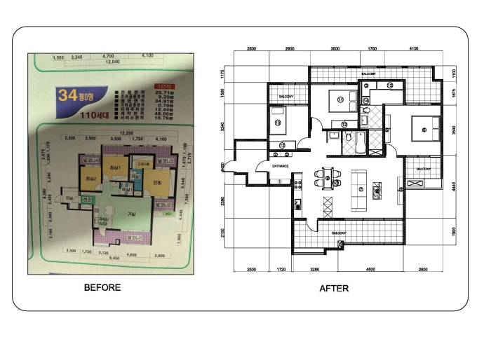 Gig Preview - Draw house floor plan for real estate agent from sketch