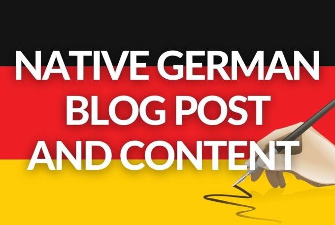 Gig Preview - Write native german blog post and content