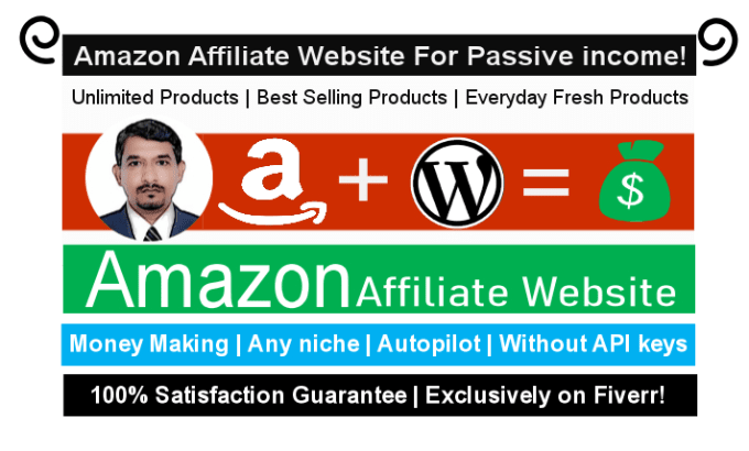 Gig Preview - Build responsive amazon affiliate autopilot website