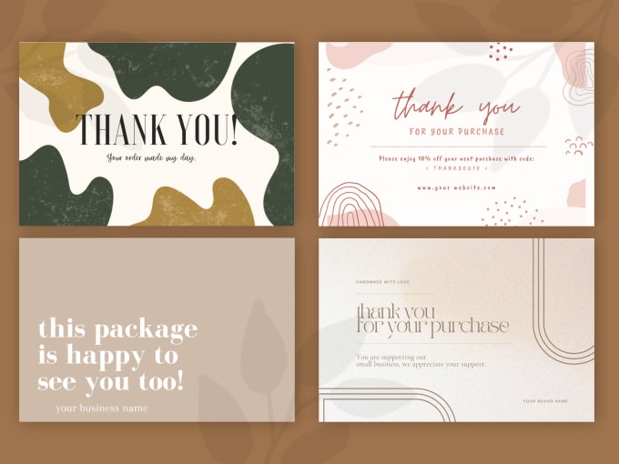 Gig Preview - Design thank you cards, product inserts for your business