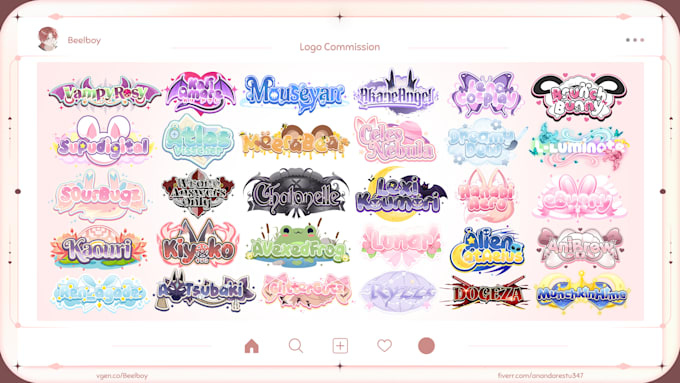 Bestseller - design cute custom logo for vtuber and streamer